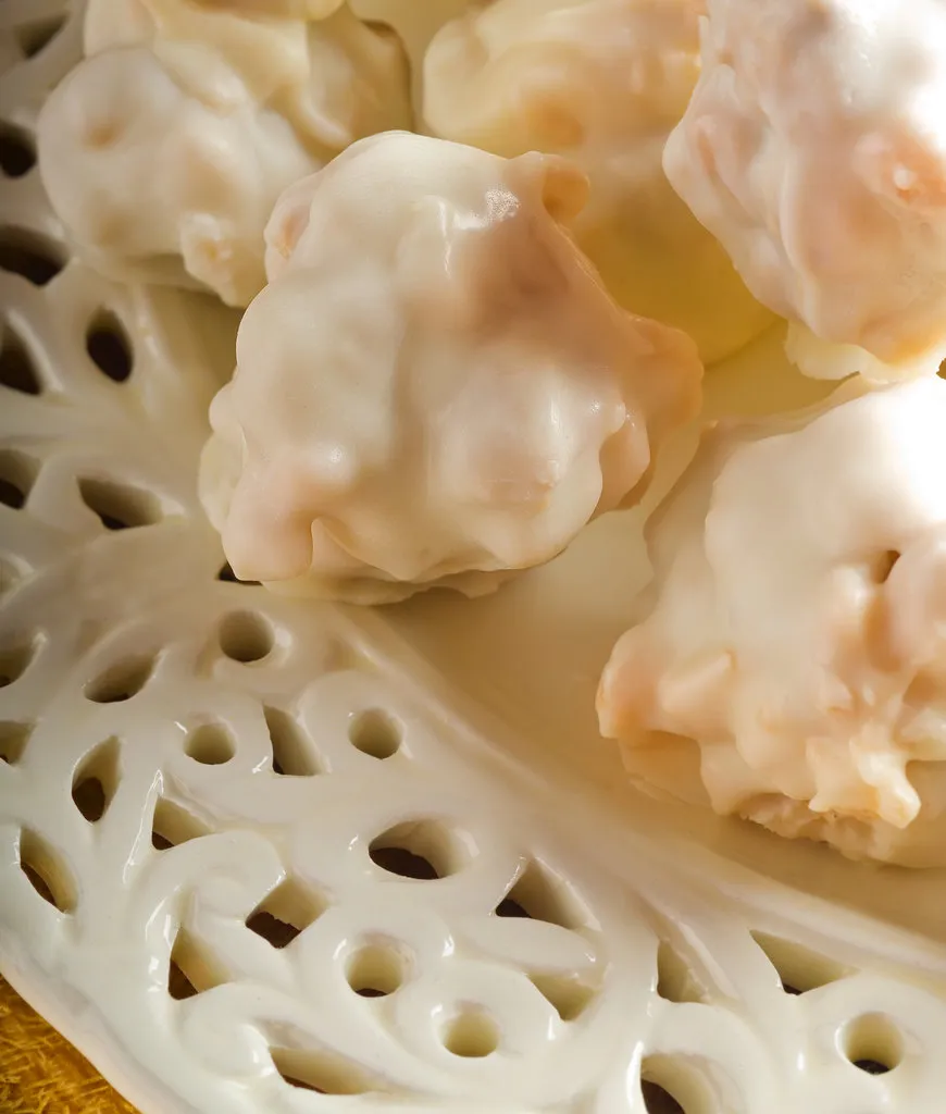 Boules de chocolat blanc