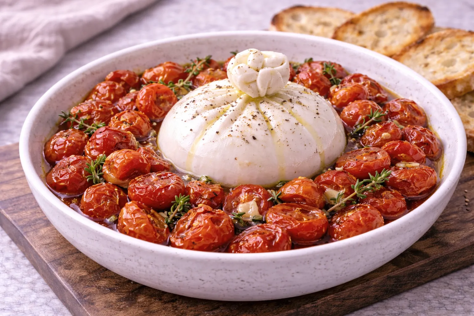Burrata tomates confites