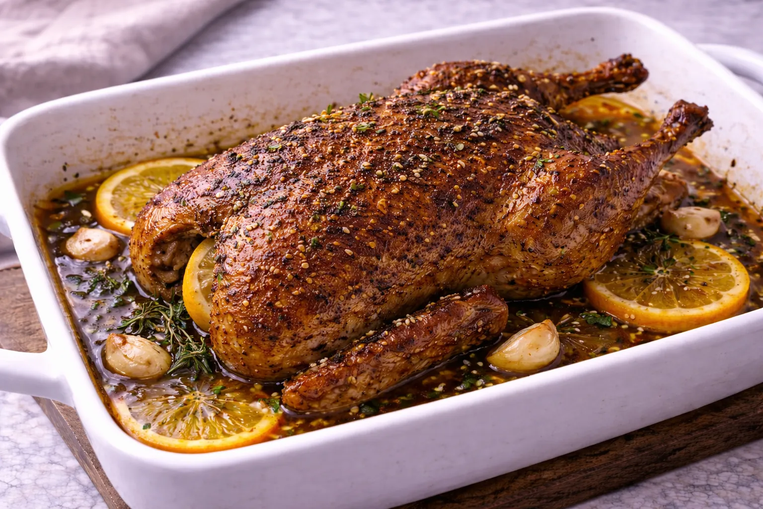 Canard rôti aux épices