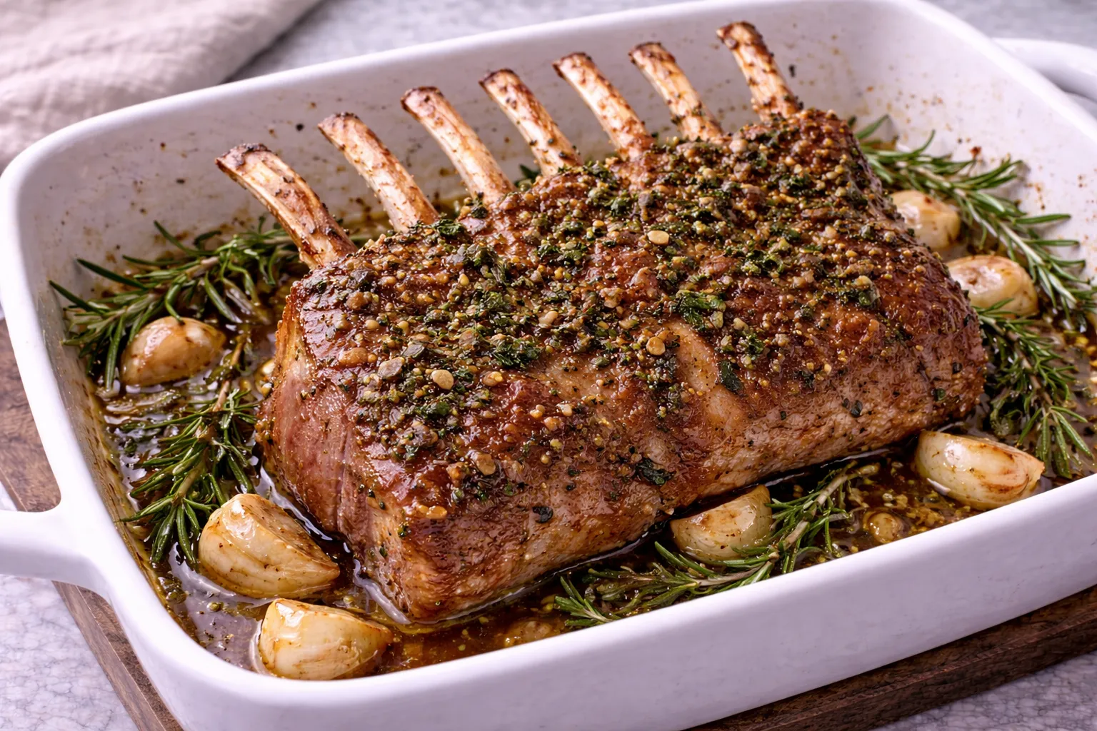 Carré d’agneau rôti