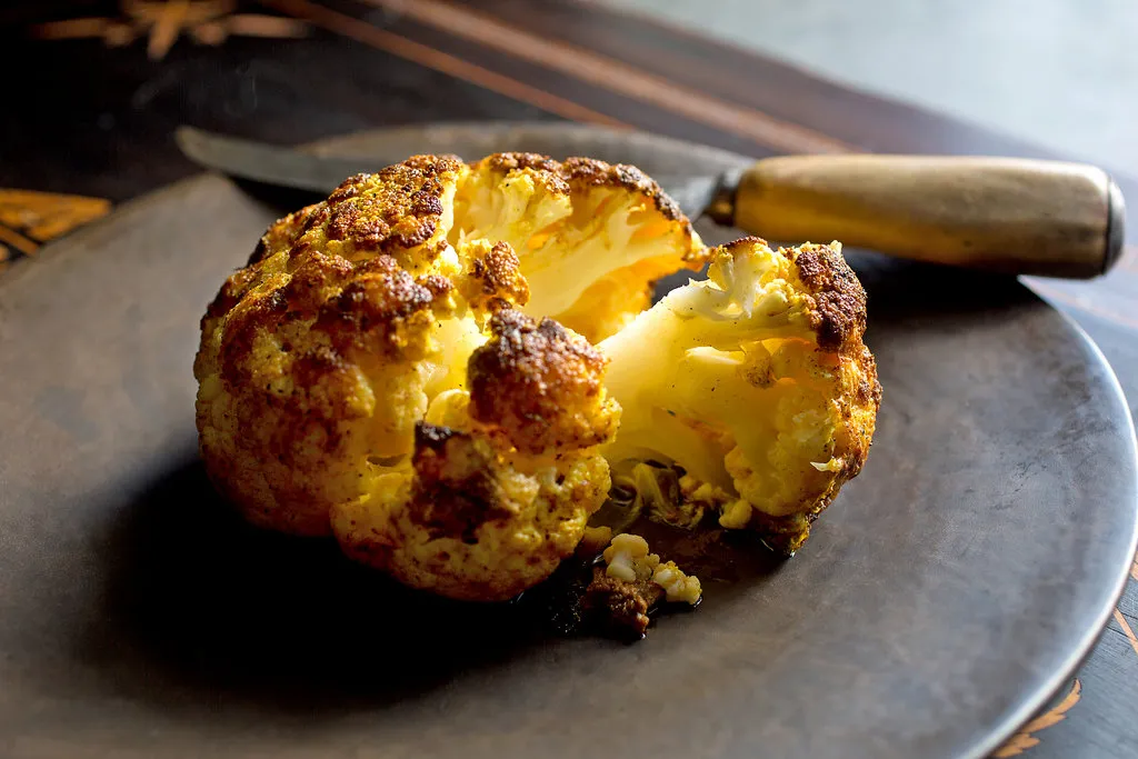 Chou-fleur rôti avec ras el hanout