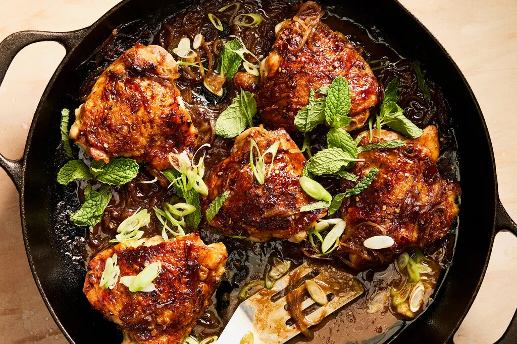 Cuisses de poulet glacées au tamarin