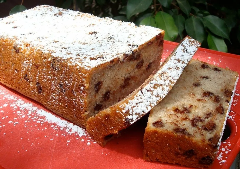 Gâteau aux bananes et pépites de chocolat vegan
