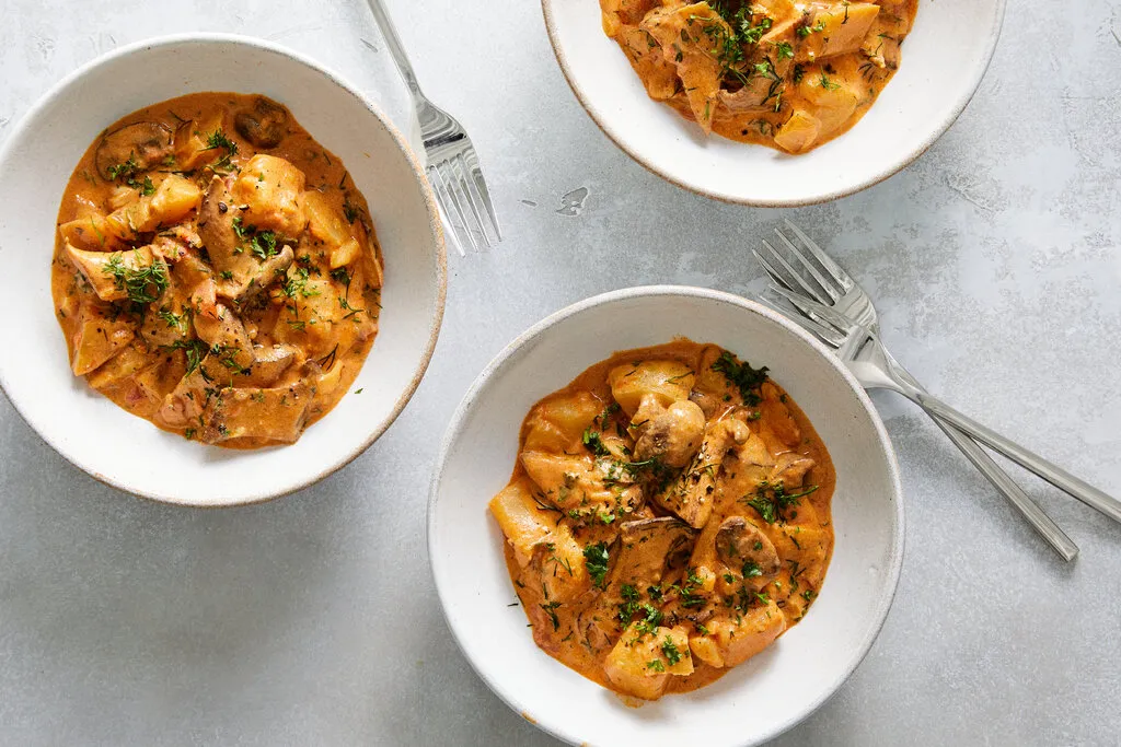 Paprikash aux champignons et pommes de terre à l'Instant Pot