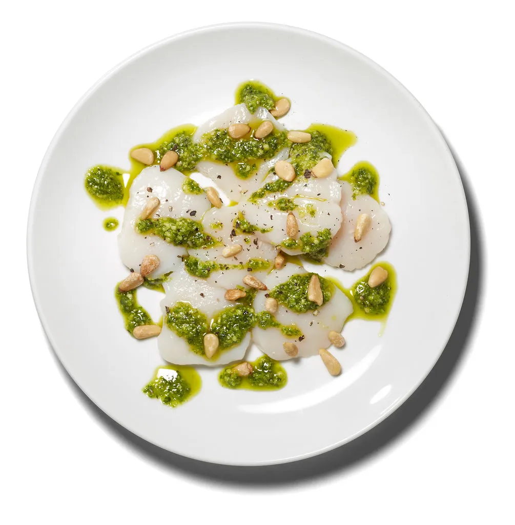 Pesto cru aux pétoncles