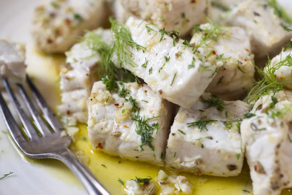 Poisson-sabre au citron et au fenouil