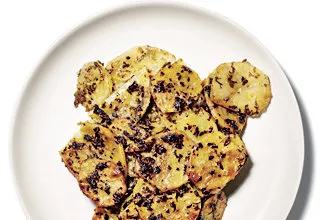 Pommes de terre aux anchois et pesto