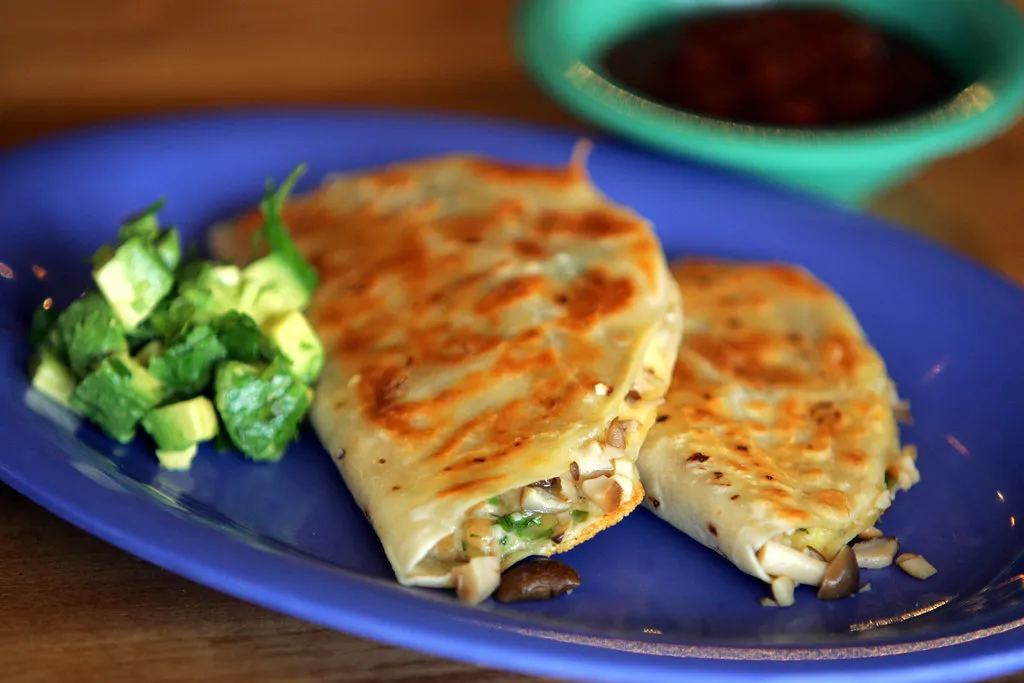 Quesadillas aux champignons sauvages