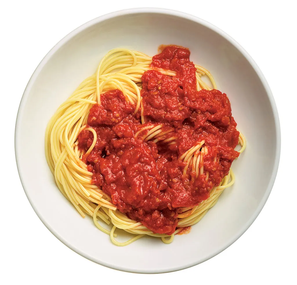 Sauce tomate avec oignon et beurre