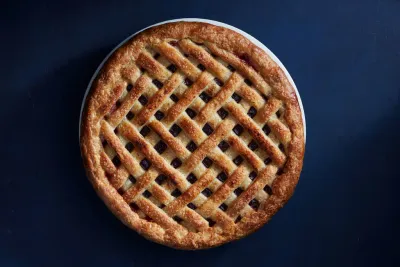 Tarte en chevrons aux canneberges