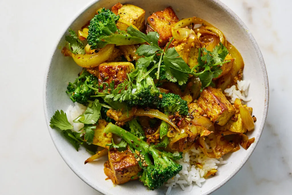 Tofu au citronnelle et brocoli